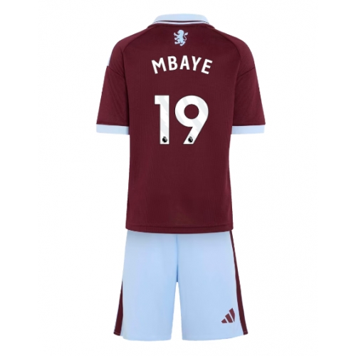 Aston Villa Ibrahim Mbaye #19 Maglia Gara Casa Repliche 2026-27 Bambino Maniche Corte Aston Villa Ibrahim Mbaye #19 Maglia Gara Casa Repliche 2026-27 Bambino Maniche Corte